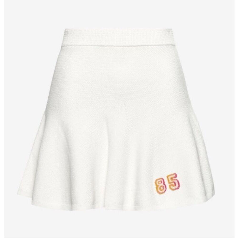 SER.O.YA Mini Skirt “Julie” White Knit Pleated Tennis Skirt Revolve Size Large